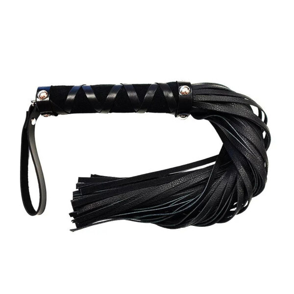 Rouge Short Leather Flogger With Studs - XToys UK