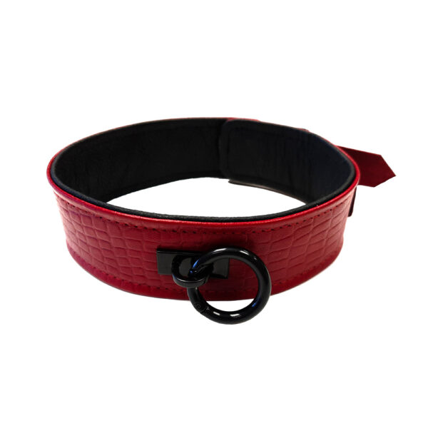 Rouge Garments Leather Croc Print Collar - XToys UK