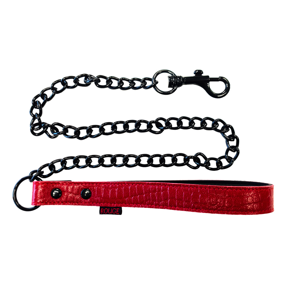 Rouge Garments Leather Croc Print Lead - XToys UK