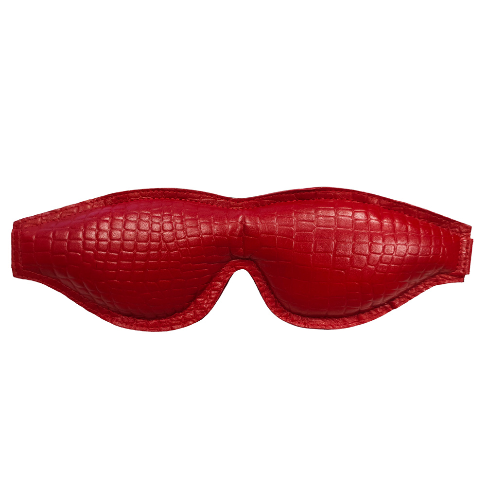 Rouge Garments Leather Croc Print Padded Blindfold - XToys UK