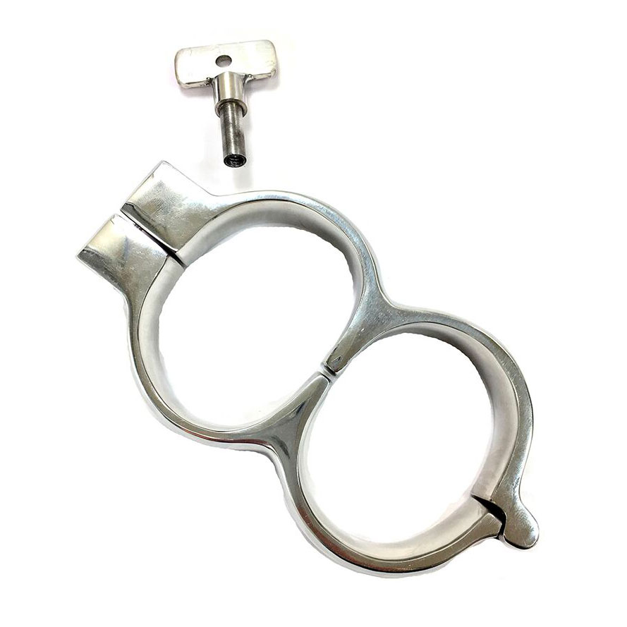 Rouge Stainless Steel Lockable Wrist Cuffs - XToys UK