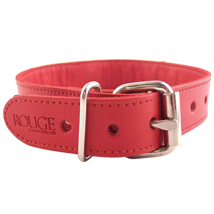 Rouge Garments Red Studded ORing Studded Collar - XToys UK