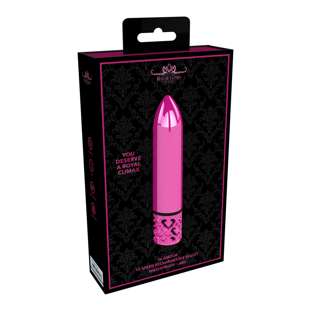 Royal Gems Glamour Rechargeable Bullet Pink - XToys UK