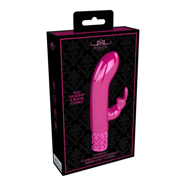 Royal Gems Dazzling Rechargeable Rabbit Bullet Pink - XToys UK