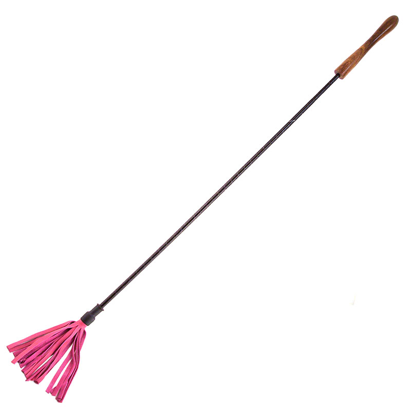 Rouge Garments Riding Crop With Wooden Handle Pink - XToys UK