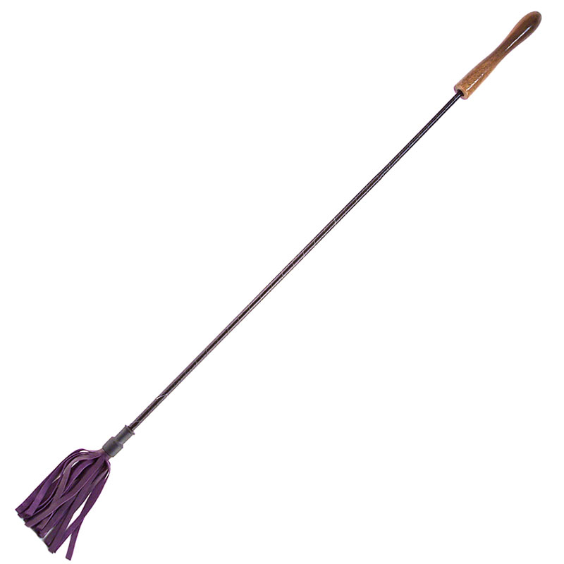 Rouge Garments Riding Crop With Wooden Handle Purple - XToys UK