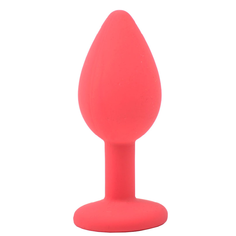 Small Red Jewelled Silicone Butt Plug - XToys UK