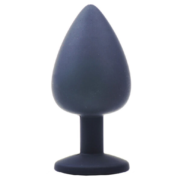 Large Black Jewelled Silicone Butt Plug - XToys UK