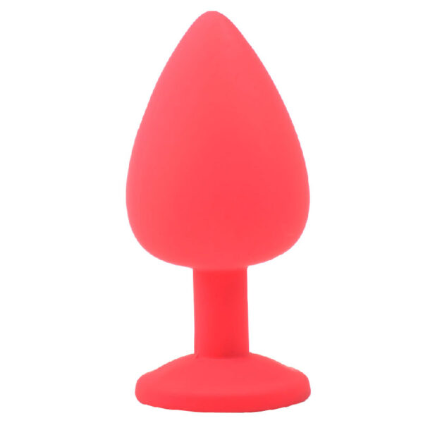 Large Red Jewelled Silicone Butt Plug - XToys UK