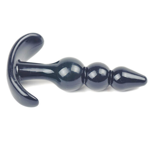 Small Black Beaded Anal Plug - XToys UK