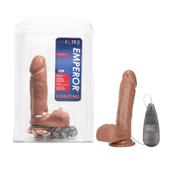 Emperor 6 Inch Life Like Vibrator Flesh Brown - XToys UK