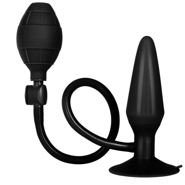 Black Booty Call Pumper Silicone Inflatable Medium Anal Plug - XToys UK