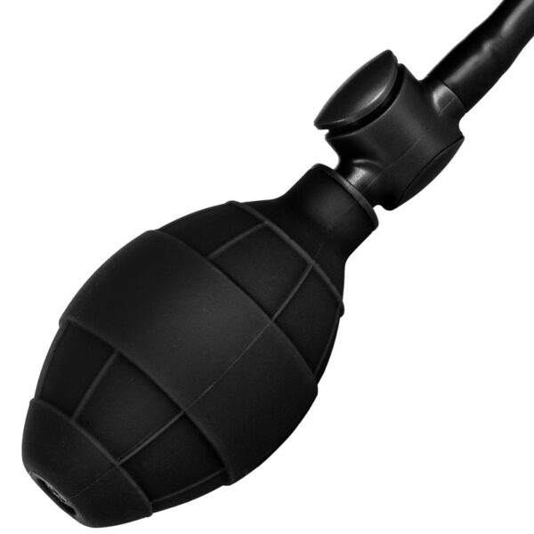 Black Booty Call Pumper Silicone Inflatable Medium Anal Plug - XToys UK