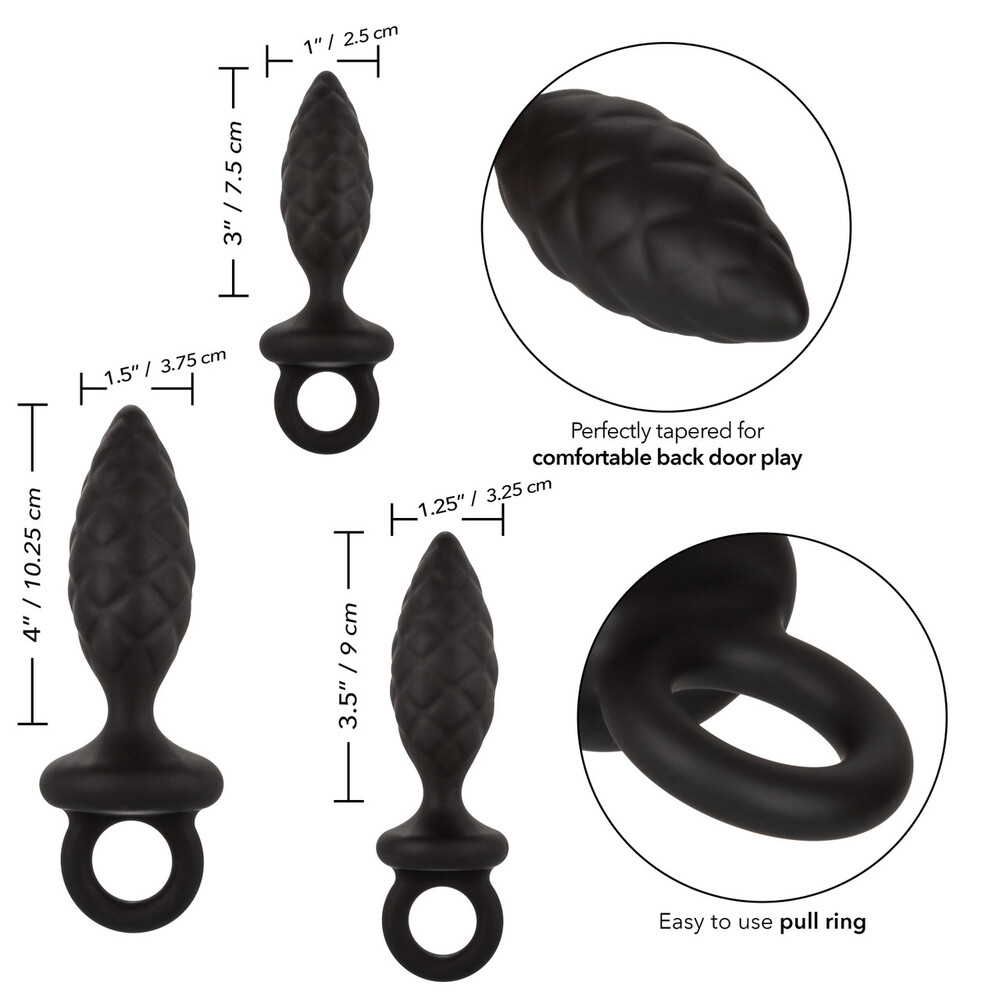 3 Piece Silicone Anal Probe Kit - XToys UK