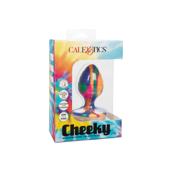 Cheeky Medium Swirl Tie Dye Butt Plug - XToys UK