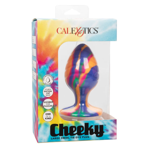 Cheeky Large Swirl Tie Dye Butt Plug - XToys UK