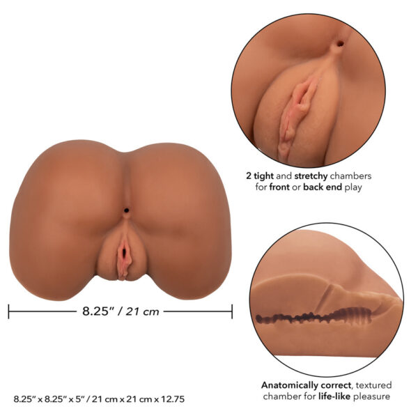 Stroke It Life Size Ass Flesh Brown - XToys UK