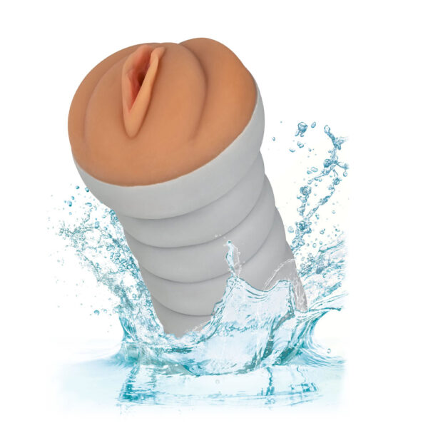 Gripper Ribbed Tight Pussy Brown Masturbator - XToys UK