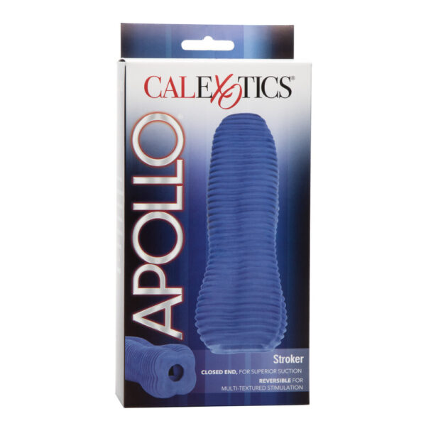 Apollo Stroker Closed End Textured Masturbator Blue - XToys UK