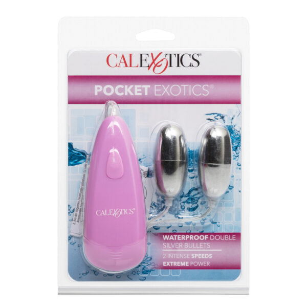 Pocket Exotics Waterproof Double Silver Bullets - XToys UK