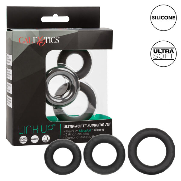 Link Up Ultra Soft Supreme Cock Ring Set - XToys UK