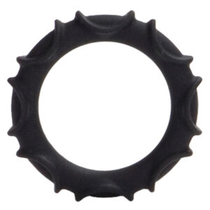 Atlas Silicone Cock Ring Black - XToys UK