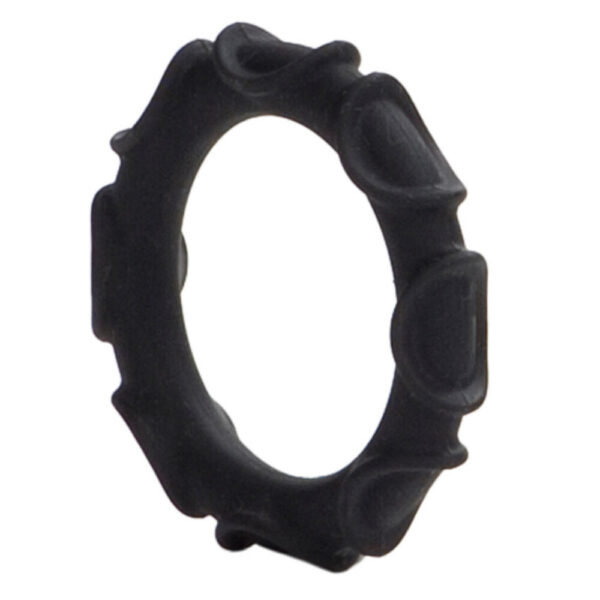 Atlas Silicone Cock Ring Black - XToys UK