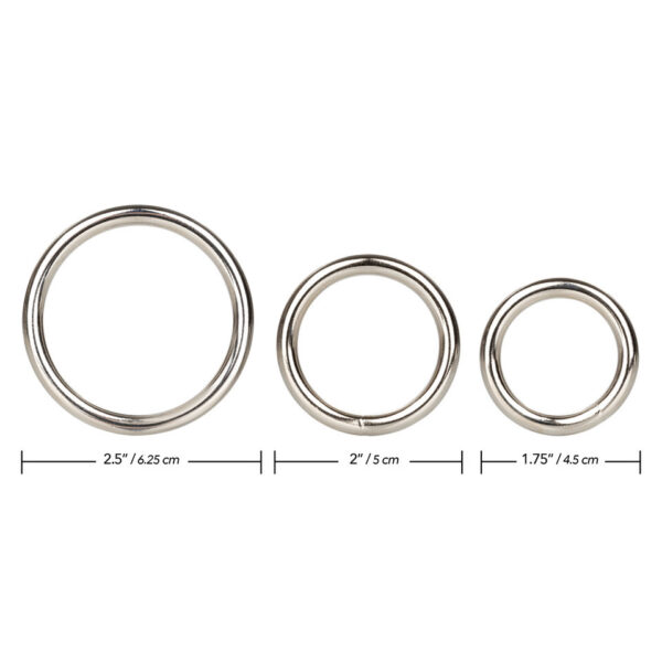 3 Piece Silver Ring Set - XToys UK