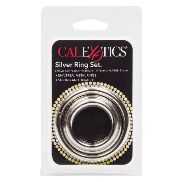 3 Piece Silver Ring Set - XToys UK