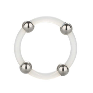 Steel Beaded Silicone Ring Large - XToys UK