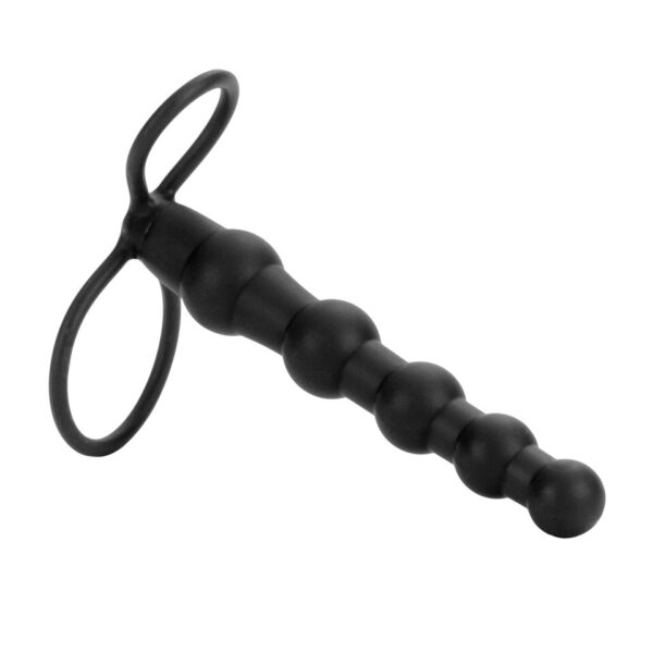 Love Rider Beaded Dual Black Penetrator - XToys UK