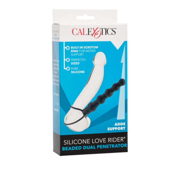 Love Rider Beaded Dual Black Penetrator - XToys UK