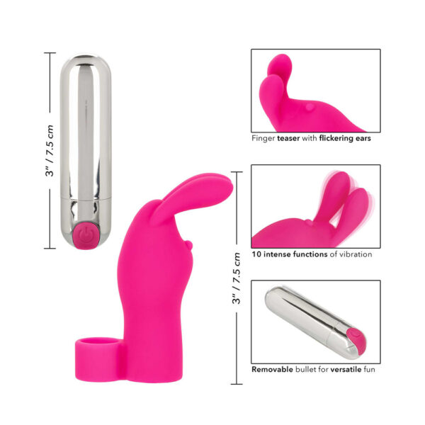 Intimate Play Pink Rechargeable Bunny Finger Vibrator - XToys UK