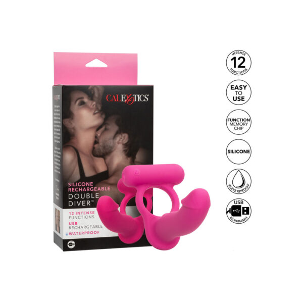 Silicone Rechargeable Double Diver Stimulator - XToys UK