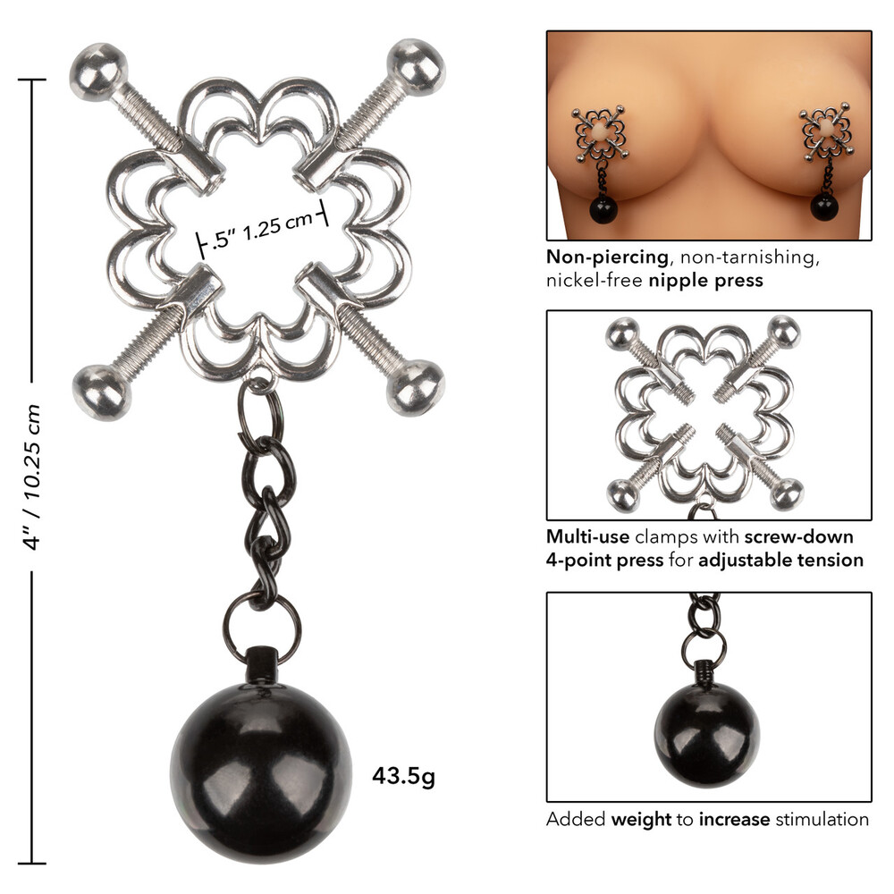 Nipple Grips  4 Point Weighted Nipple Press - XToys UK