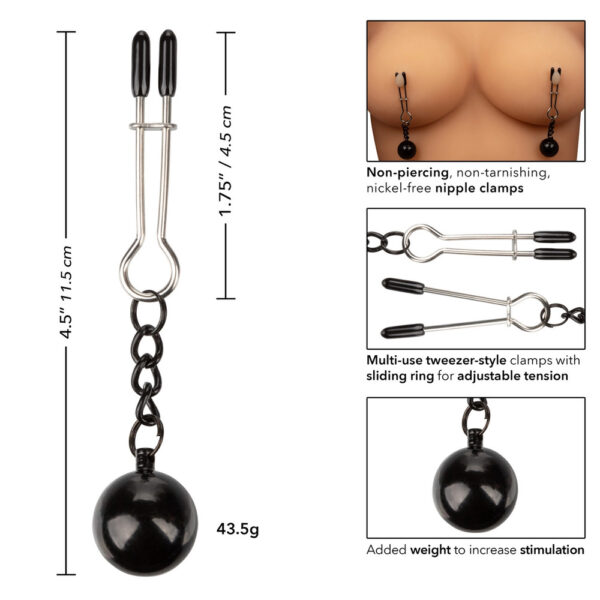 Nipple Grips Weighted Tweezer Nipple Clamps - XToys UK