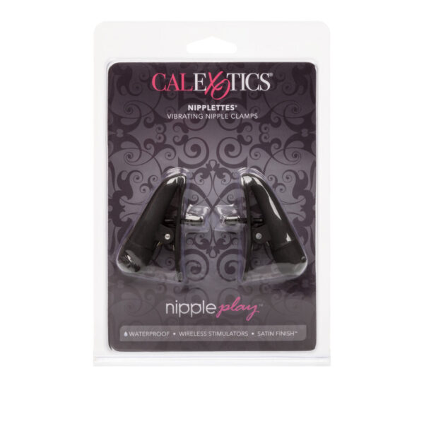 Nipplettes Vibrating Black Nipple Clamps - XToys UK