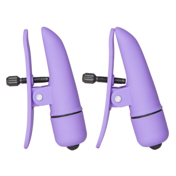 Nipplettes Virbrating Adjustable Purple Nipple Clamps - XToys UK