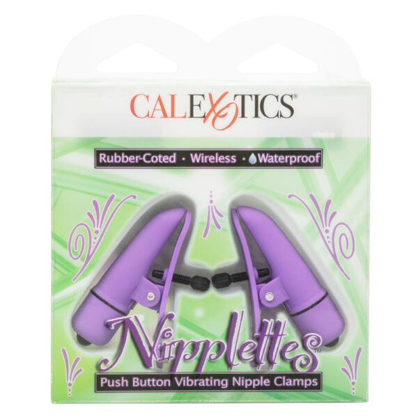 Nipplettes Virbrating Adjustable Purple Nipple Clamps - XToys UK