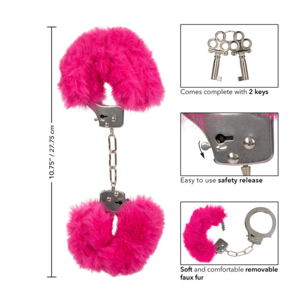 Ultra Fluffy Furry Cuffs Pink - XToys UK