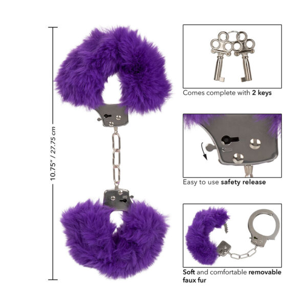 Ultra Fluffy Furry Cuffs Purple - XToys UK