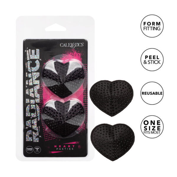 Radiance Black Heart Pasties - XToys UK