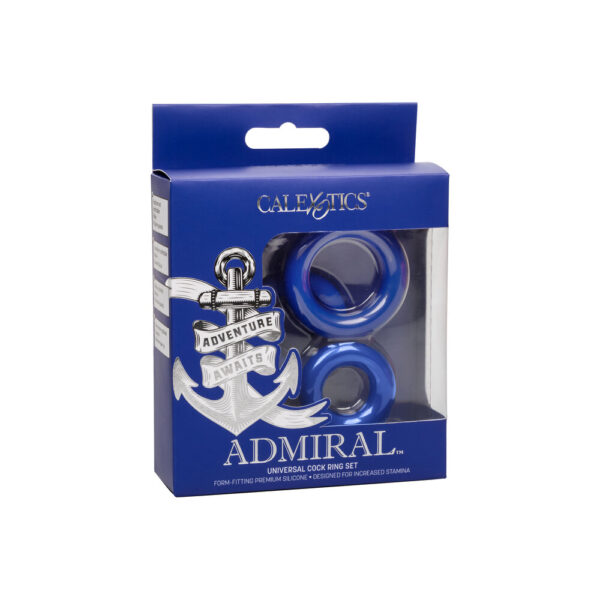 Admiral Universal Cock Ring Set Blue - XToys UK