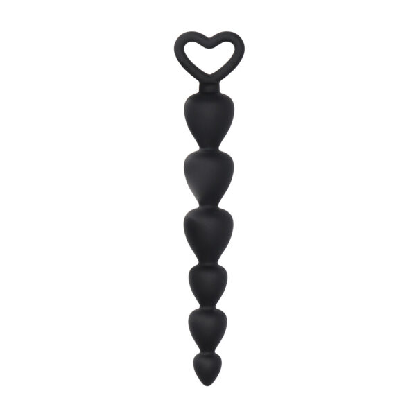 Black Silicone Anal Beads - XToys UK