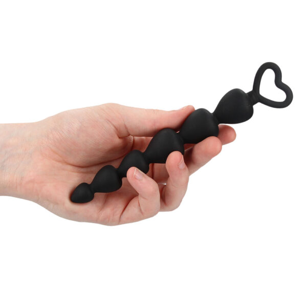 Black Silicone Anal Beads - XToys UK