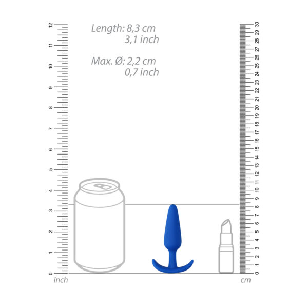 Beginners Size Slim Butt Plug Blue - XToys UK