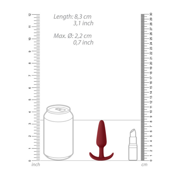 Beginners Size Slim Butt Plug Red - XToys UK