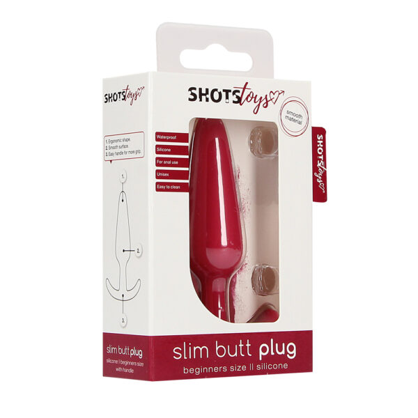 Beginners Size Slim Butt Plug Red - XToys UK