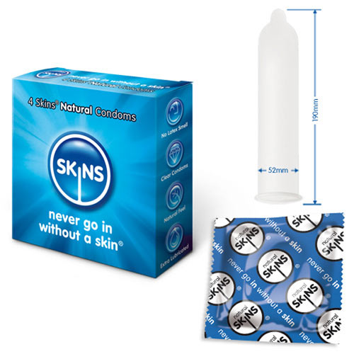 Skins Condoms Natural 4 Pack - XToys UK