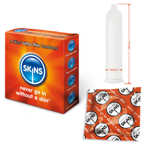 Skins Condoms Ultra Thin 4 Pack - XToys UK